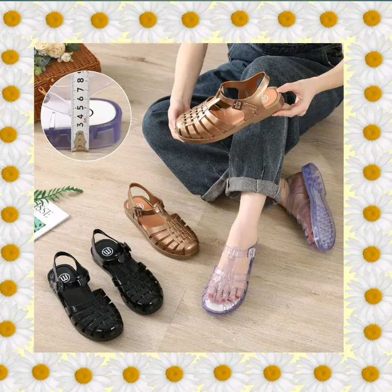 Meisha colour glitter/sandal wanita terbaru/jelly shoes/fashion sandal wanita 1