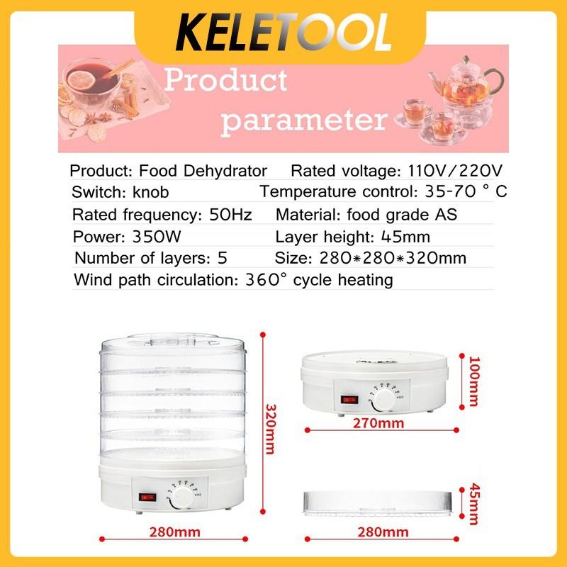 Product Introduction of LOCAL SHIPPING Food Dehydrator Vege Filament Dehydrated Machine Dehydrater Freeze Air Dryer Dried Fruit Fruits Veggie Drying Digital 6