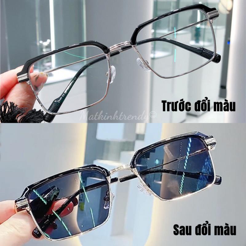 Mã X10 Kính Đổi Màu Dưới Nắng Nam Nữ Không Độ Gọng Hợp Kim Kính Mát Thời Trang…