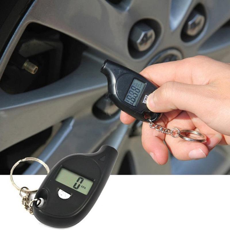 Product Introduction of Digital Tire Pressure Gauge Keychain Mini Portable Waterproof Design Anti-Loss Car Motorcycle Tire Checker with LED Display Durable Accessories 3