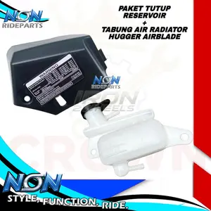 NoiN RideParts -  Tutup Radiator Reservoir Airblade + Tangki Reservoir Radiator Hugger Vario Airblade Vario 125 150 Cover Tutup Reservoir Hugger Vario Old Cover Reservoir Hugger Airblade Vario Tabung Reservoir Hugger Airblade Tabung Air Radiator Hugger