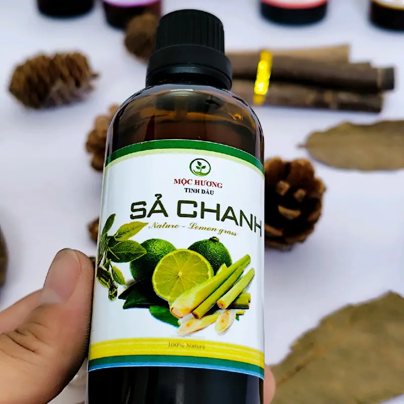 Tinh Dầu Sả Chanh Chai 100ml - Khử Mùi, Khử Khuẩn, Treo Xe, Xông Phòng Dầu Thơm Phòng 4