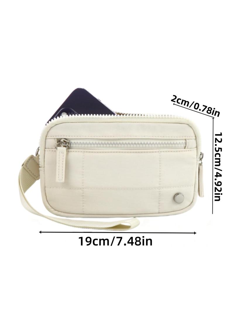 Product Introduction of Women's Solid Color Zipper Wristlet Bag, Fashionable Lightweight Waterproof Wristlet Bag, Casual Versatile Phone Wallet for Daily Used 1