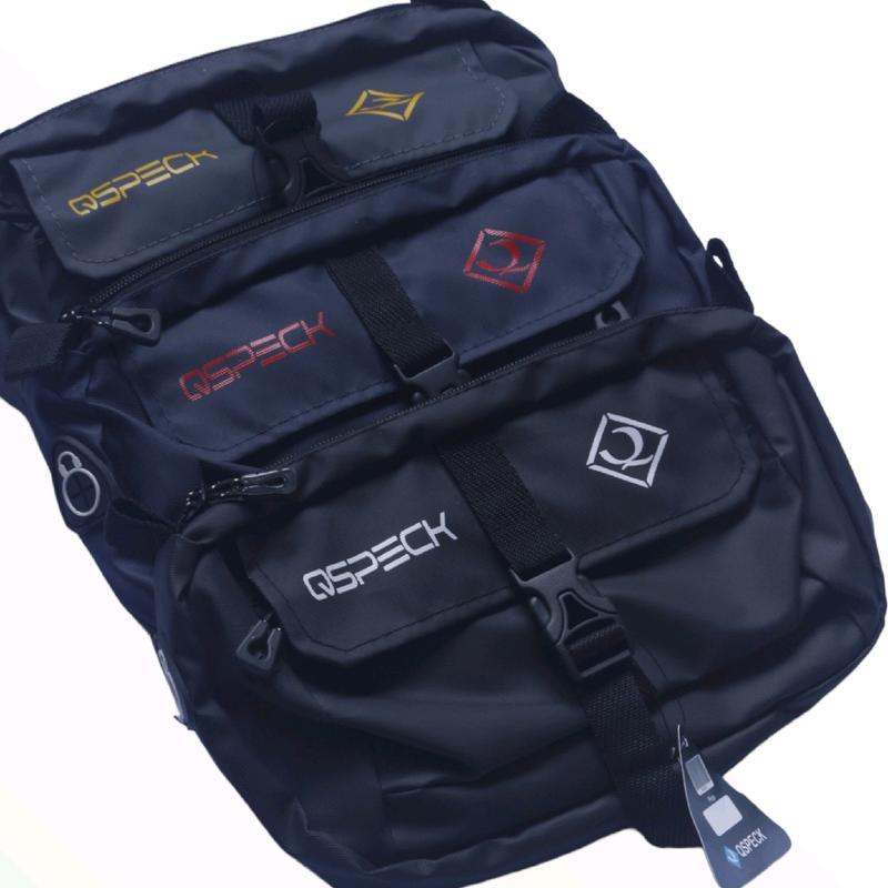 NEWWW Waistbag Stylish QSPECK 2in1 | Tas Multifungsi Selempang Pria Original 2