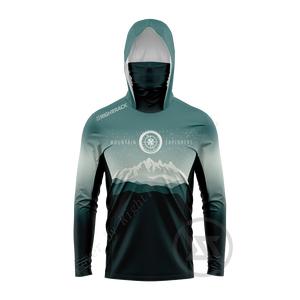 เสื้อตกปลาแขนยาวสำหรับผู้ชาย, เสื้อฮู้ดกันแดด, พร้อมมาส์กหน้า, ชุดตกปลาแบบออลอินวัน, เหมาะสำหรับการตกปลา, ล่าสัตว์, แคมป์ปิ้งและตกปลา, เสื้อยืด, UPF, เสื้อตกปลา เสื้อ  ตก  ปลา  แขน  ยาว