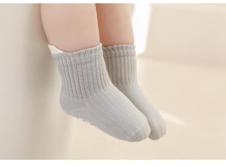 Product Introduction of 3 Pair/set Soft Baby Sock for Boy Girl Simplicity Solid Color Non-slip Floor Sock for Toddler Spring Cotton Indoor Infant Sock 13