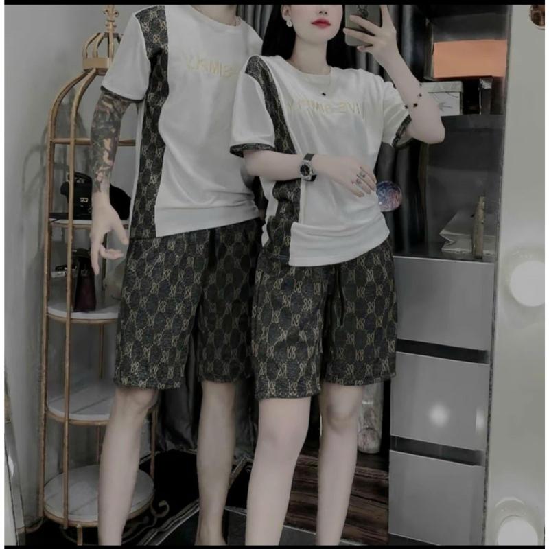 Bộ đồ nam, nữ. Bộ viền vai mới Hot Hit 2024 hai màu trắng đen basic chất dày dặn, mát aimee  . tshirt Áo Menswear Sơ Mi Quần 8