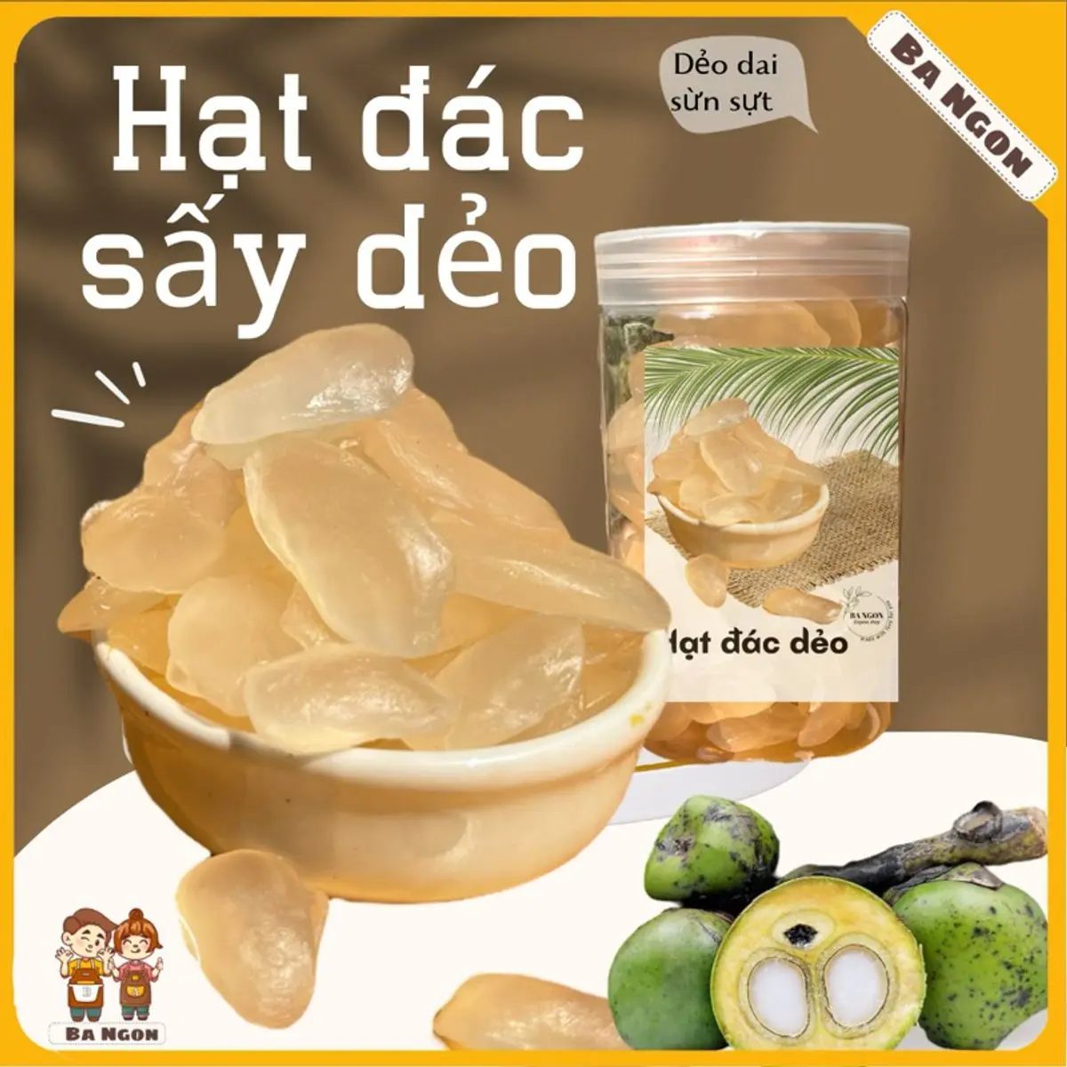 Hạt đác sấy dẻo - không đường, dẻo dai sừn sựt - ảnh shop tự chụp