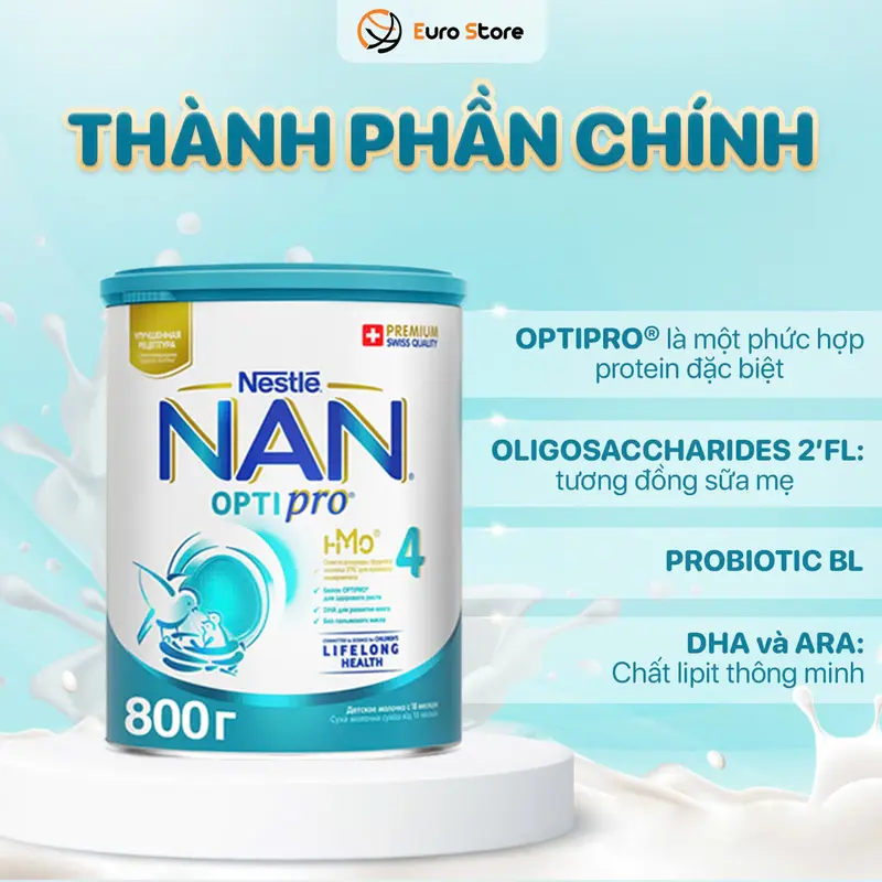 [DATE 2026] Sữa NanNga HMO Optipro Mamako Euro Store - Bổ Sung Dinh Dưỡng Cho Bé Hộp [800g] 1