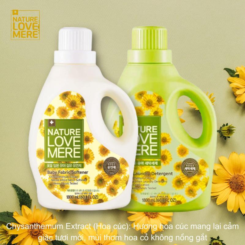 Nước giặt quần áo NATURE LOVE MERE Hàn Quốc cho bé túi 13000ml