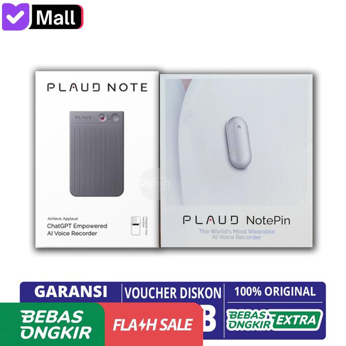 Gambar PLAUD NOTE AI Voice Recorder Empowered by ChatGPT Support Bahasa indonesia - Black, Garansi Internasional dari Digitech Mall Kota Administrasi Jakarta Pusat Tokopedia