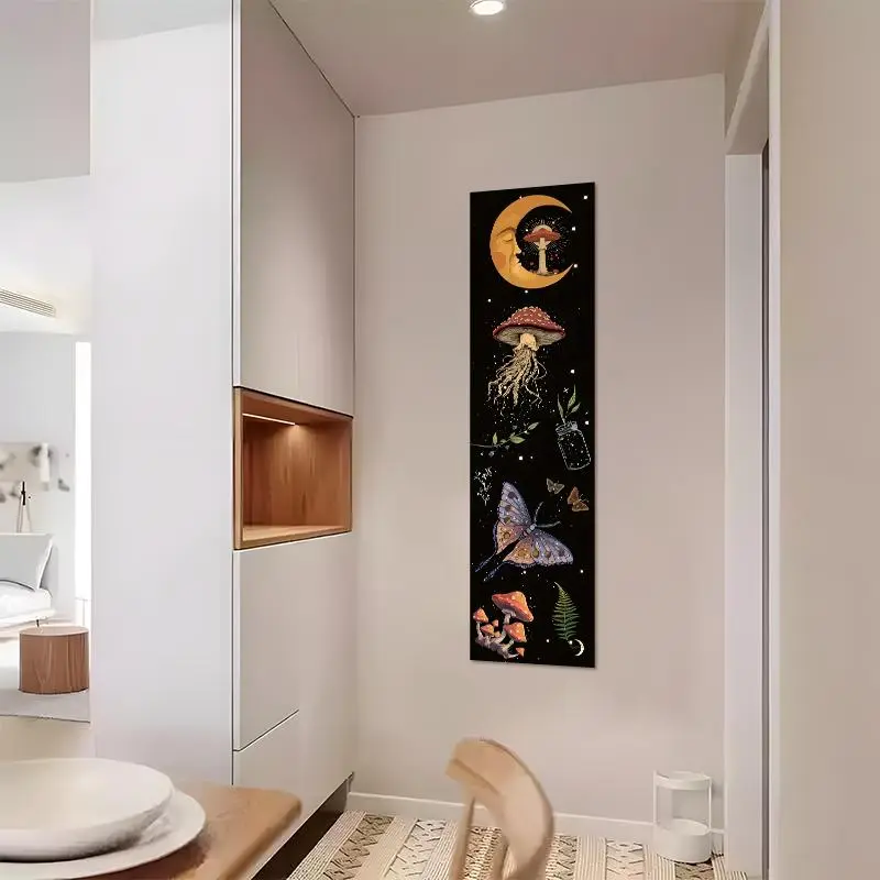 Sun & Moon Pattern Wall Tapestry, 2 Counts/set Boho Style Wall Hanging Decor, Wall Art for Home Living Room Bedroom Office 4