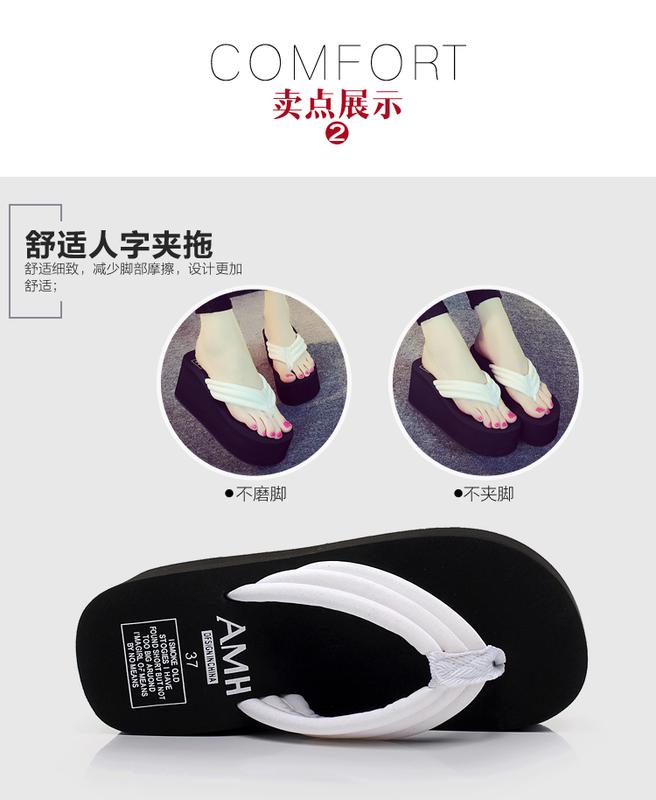 Product Introduction of Selipar Baji Tidak Licin, Platform, Tumit Ultra Tinggi, Sandal Platform, Kasut Pantai, Untuk Wanita, Luar, Musim Panas, 2023 Ketibaan Baru 6