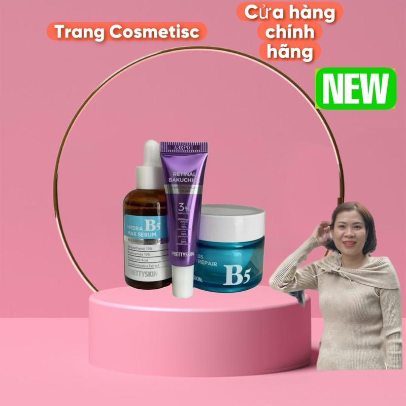 [ B5 DA KHÔ ] Retinal Combo Kem dưỡng Retinal Bakuchiol serum B5 50ml, kem dưỡng B5 Prettyskin 52ml - Hàn Quốc