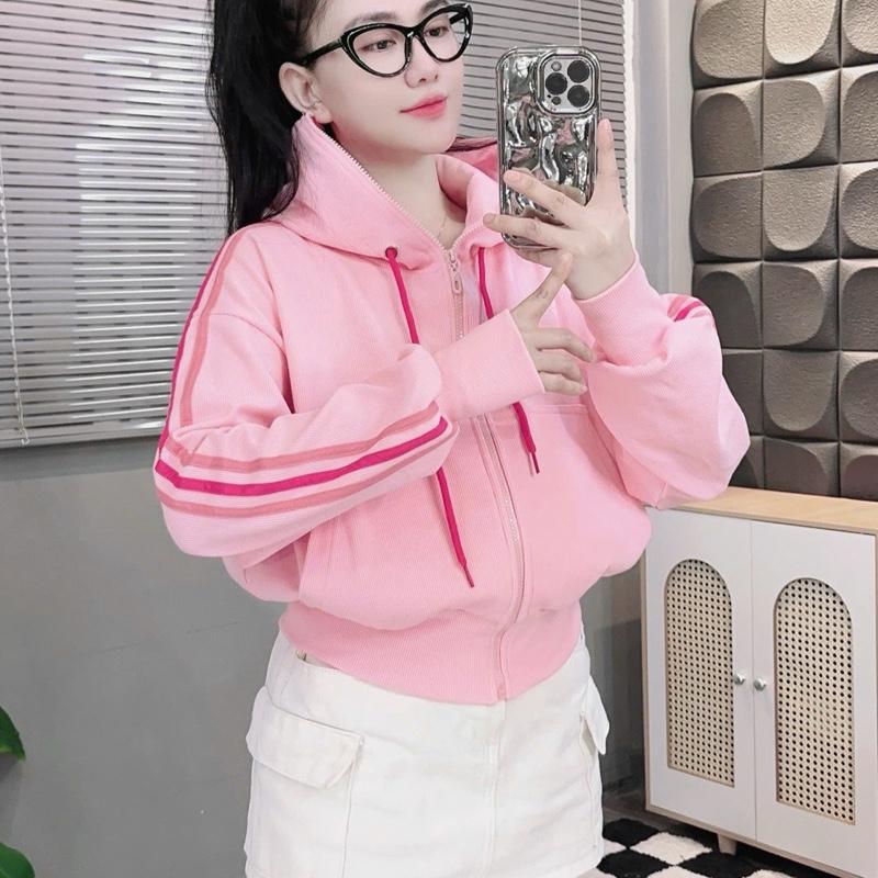 6 Túi - (43-70kg) Áo Khoác Nữ Vải Thun Gân 6 Túi, Vải Dày Dặn, Chống Nắng Tốt [Gân 3 Sọc-Có Nón]. Áo Khoác Chống Nắng Nữ 6 Túi. Top Women Cotton Kem