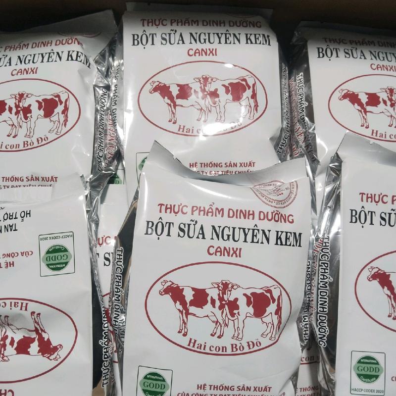 sữa bột nguyên kem 2 con bò đỏ hỗ trợ  bịch 500g 2