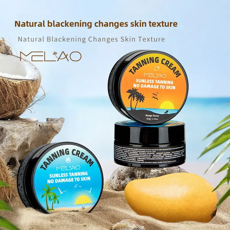 Sun Tanning Sun Cream Moisturizing European and American Wheat Color Sun Tanning Cream 80G Sun-Free Body Beauty Cream Moisturizer Cosmetic Moisture Comfort
