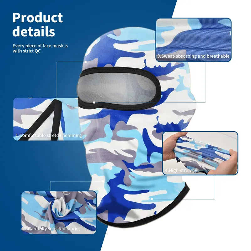 Outdoor Sports Head Cover, Sun Protection Head Cover for Cycling, Mountaineering, Sports Fitness Face Mask, Gym Accessories, Sports Accessories 1