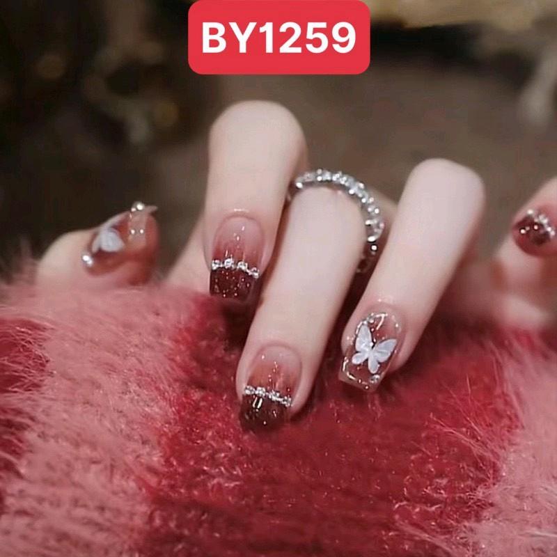  Mã B259_ Nail Box xinh đẹp bộ 24 móng tay giả dành cho Nữ + được kèm phụ kiện keo dán Women 