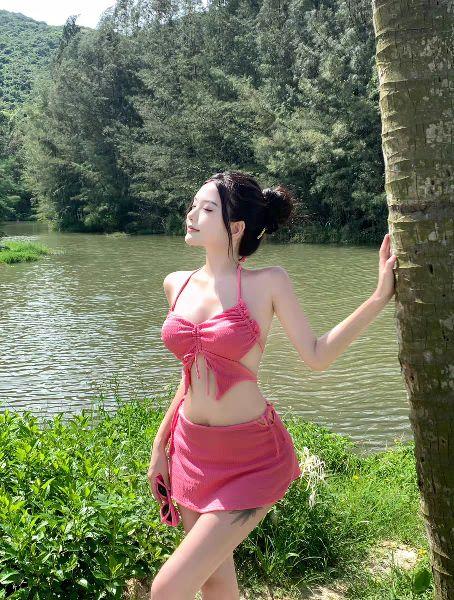 Product Introduction of đồ bơi bikini 3 mảnh hồng sen dễ thương 12