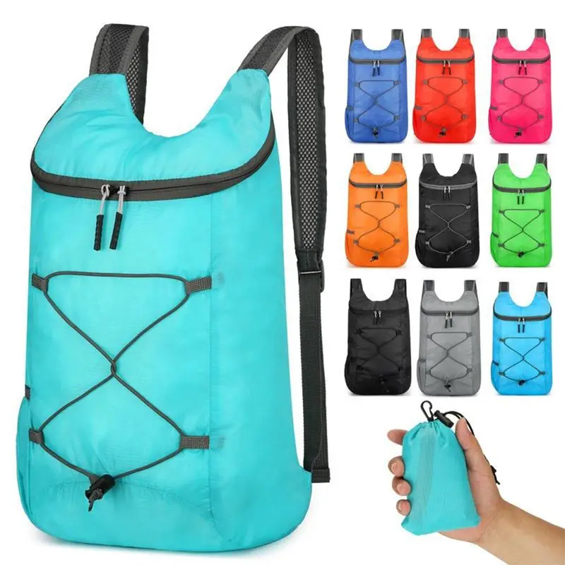 Waterproof Sports Storage Bag, 1 Count Portable Foldable Backpack, Lightweight Sports Bag for Outdoor Camping Hiking Swimming, Gym Bag 0