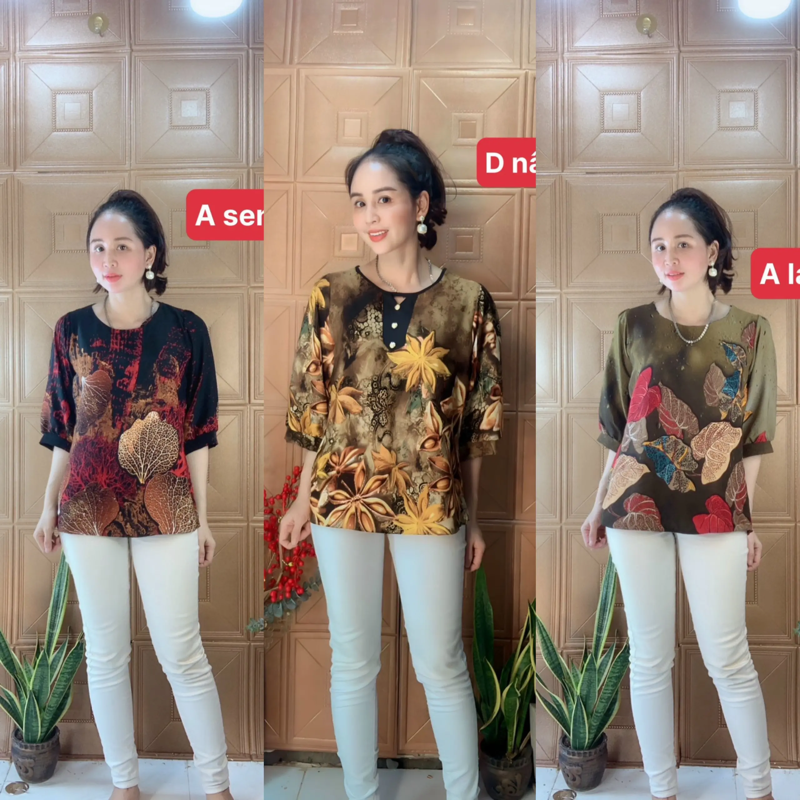 ÁO KIỂU HOẠ TIẾT TRUNG NIÊN