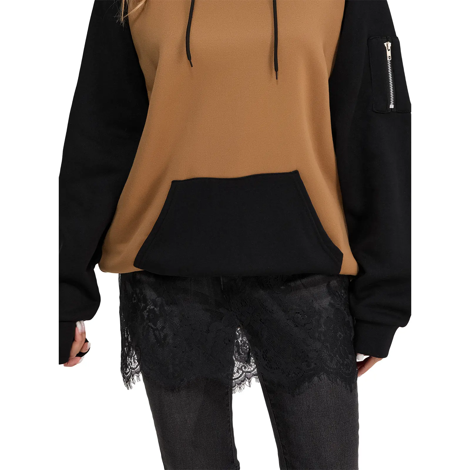 Lace Shirt Extender for Women Elastic Waist Fake Top Lower Sweep Skirt Extender for Layering
