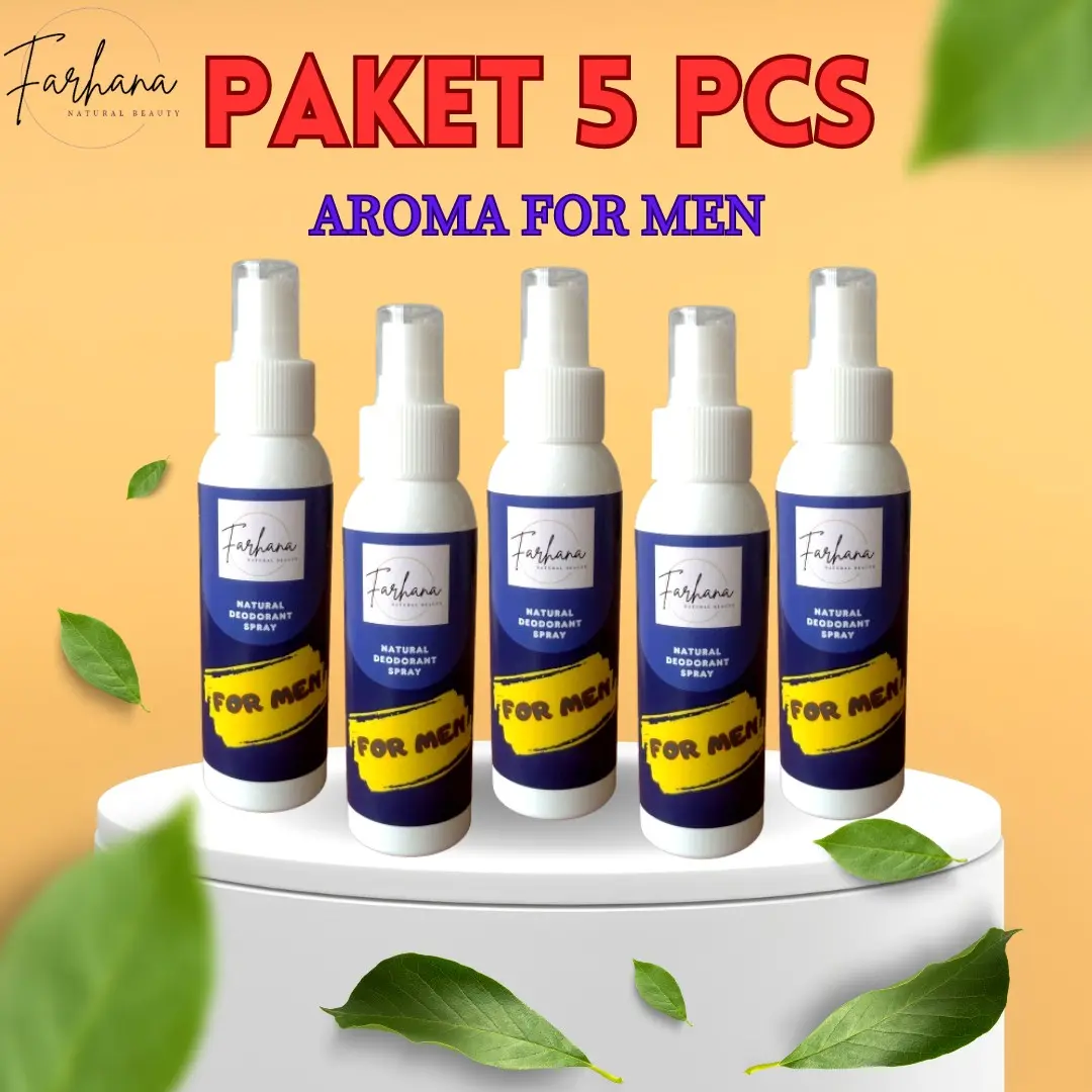 Deodorant tawas cowo pria spray paket 5 pcs deodorant for men natural menghilangkan bau badan mengurangi keringat berlebih memberikan kesegaran sepanjang hari melembutkan kulit ketiak dan tidak meninggalkan noda di pakaian