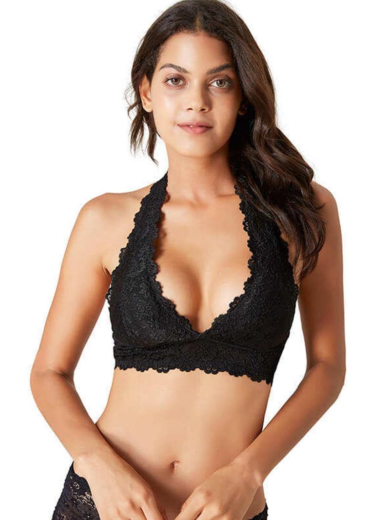 Product Introduction of Women's Backless Halter Bra, Elegant Buckle Back Wireless Lingerie Top, Softness Lingerie for All Seasons 1