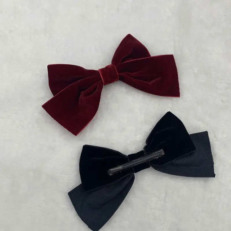 [Set 2 Kẹp] Kẹp tóc hình nơ Xinh Xắn Phong Cách Hàn Quốc Nơ kẹp tóc Fancy fizz - Đen, Đỏ, Trắng - Women, Nữ 7