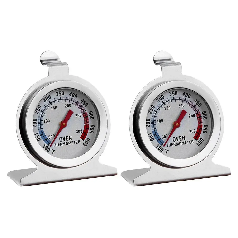 Oven Thermometer Kitchen Gadgets Cooking Food Tub Stainless Steel 6.1X3.4CM 2 Pcs