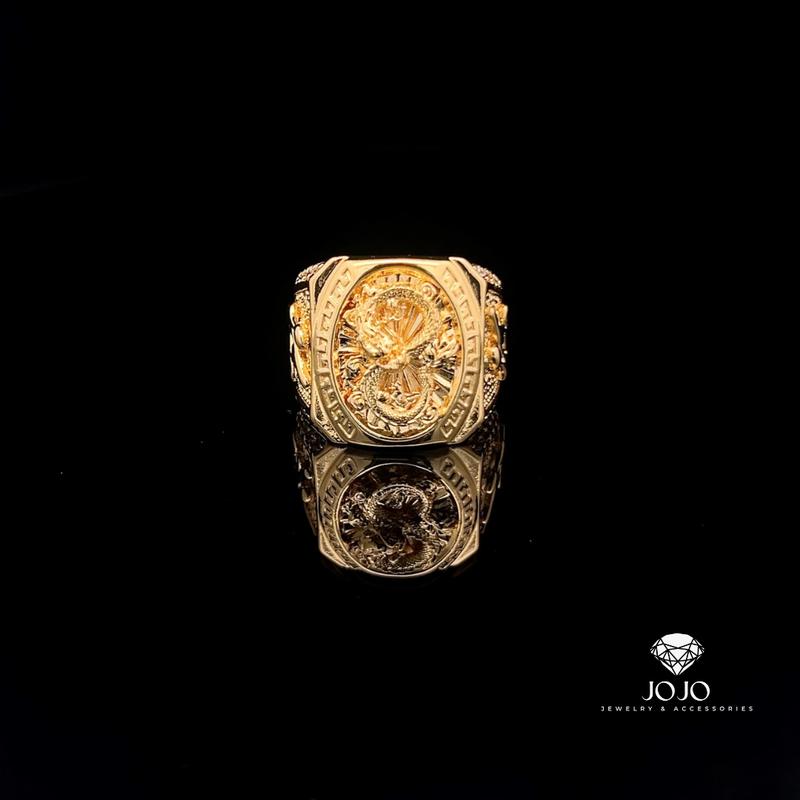 N1184 Nhẫn nam có lót lòng thiết kế hình RỒNG chạm khắc chữ PHƯỚC sang trọng JOJO