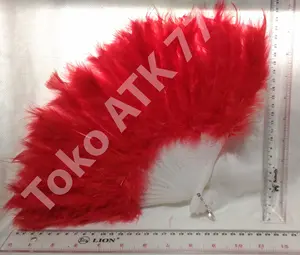 Kipas Tari Nari Menari Bulu Merah Pink Merah Muda Merah Jambu Putih Bagus Murah READY STOCK