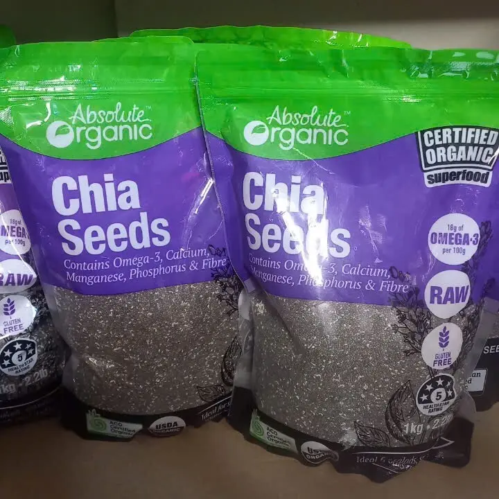 Túi 1kg Hạt Chia Tím Úc Orrganic Dùng Làm Thức Uống Hoặc Salad 1