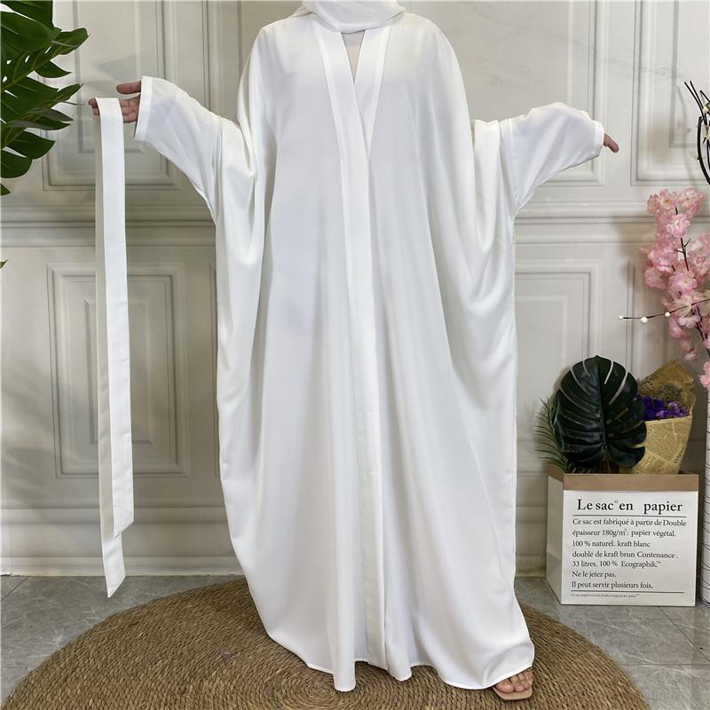 Product Introduction of 2022 New Middle Eastern Dubai Hot Style Solid Color Tie Button Cardigan Robe 1923 20