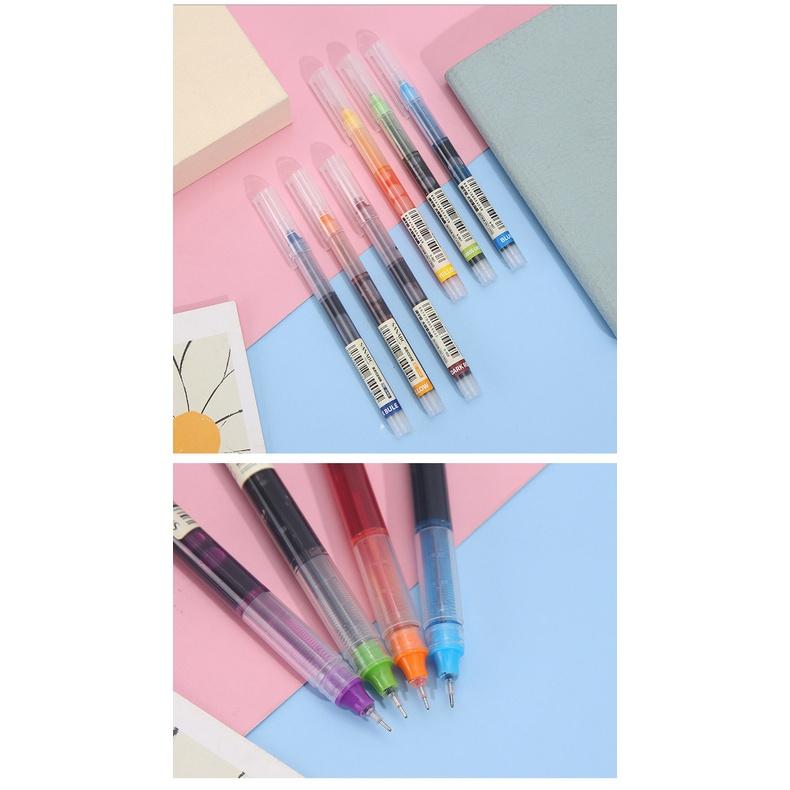 Oumi 12 Colors Pen High Capacity Ink Retro Gel Pen 0.5mm Journal Vintage Gel Pen