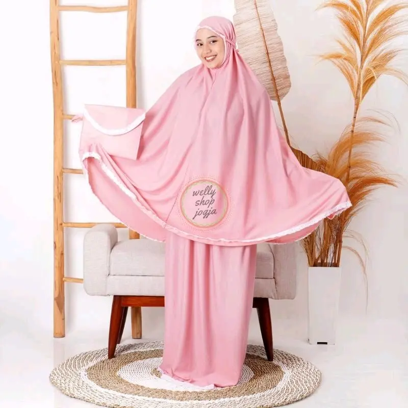 Mukenah Amplop Renda Traveling Hyget||Mukenah Traveling Amplop Kekinian Panjang Nyaman