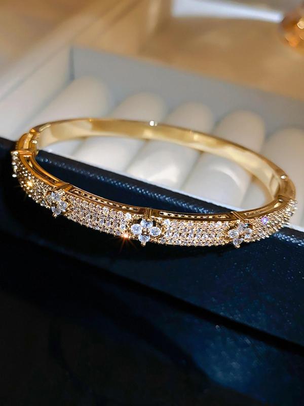 Fashionable Artificial Zircon Decorated Bracelet, Fashion Jewelry for Party, Daily Clothing Decor, Trendy All-match & Exquisite Jewelry for Birthday Gift 7