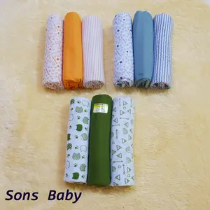 Bedong Bayi Baru Lahir Karakter Isi 3 pcs jumbo Alas Katun Tidur bedong baby