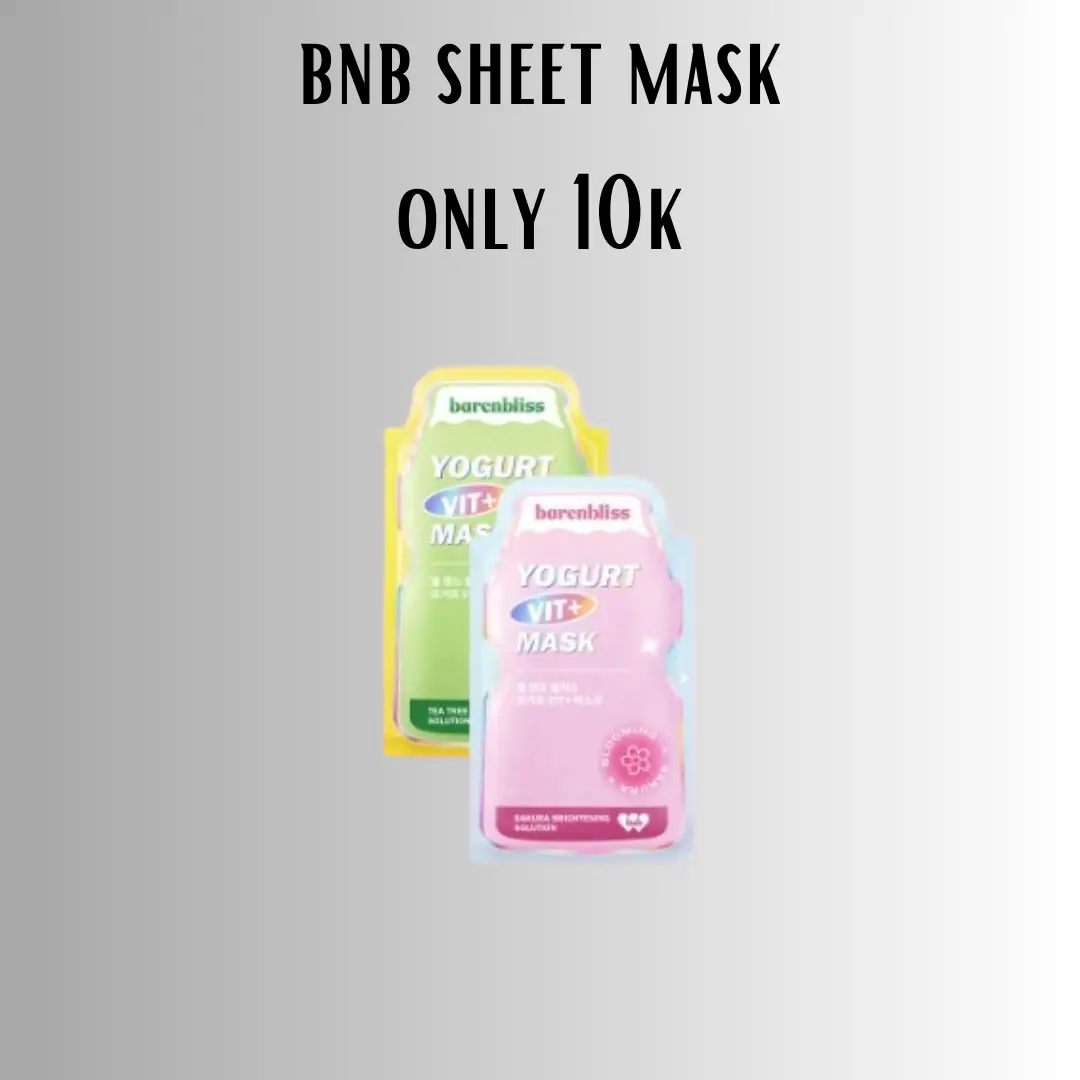 BNB Barenbliss Yogurt Vit+ Mask - Calming Sheet Mask Korea Essence Serum Masker Wajah Skincare 25ml hyaluronic probiotics vitamin