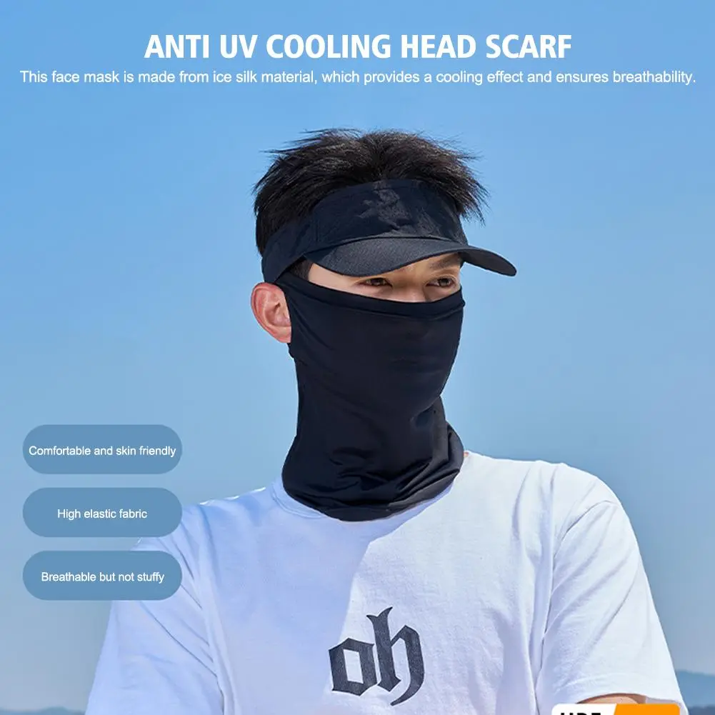 Mặt Nạ Chống Nắng, Thích Hợp Để Đạp Xe Thể Thao Ngoài Trời Mùa Hè, Câu Cá Trên Băng, Khăn Quàng Cổ, Dành Cho Nam Giới, Mặt Nạ Chống Tia UV, Chất Liệu Lụa, X3B3