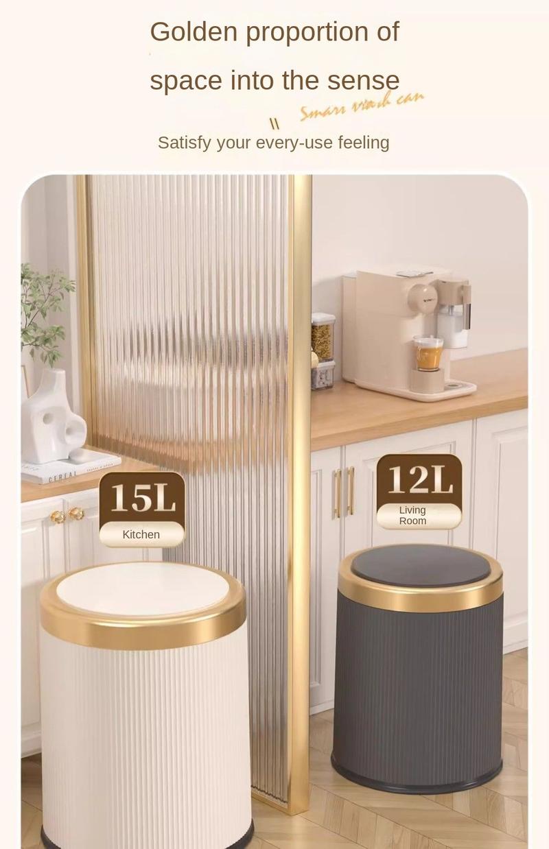 Product Introduction of Light luxury high-end trash can,Large capacity household with lid 6