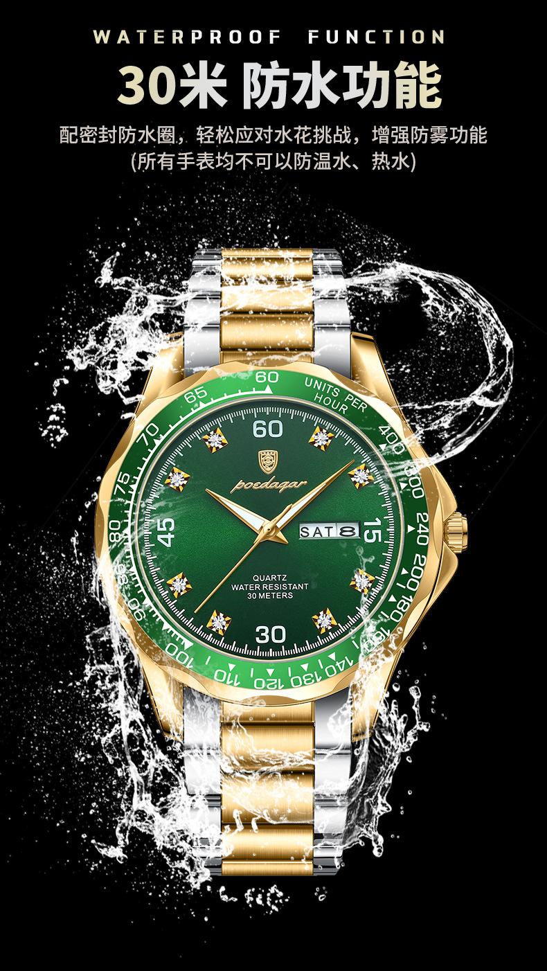 Product Introduction of Đồng Hồ Nam, Thương Hiệu Thụy Sĩ Sang Trọng, Hàng Mới Về, Không Thấm Nước, Dây Đeo Thép, Phong Trào Thạch Anh, Bán Chạy 11