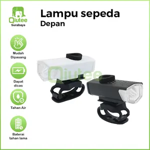 [Stock] Mmisen Lampu Depan Sepeda CREE LED 300LM Anti Air Dapat Diisi Ulang Dengan USB