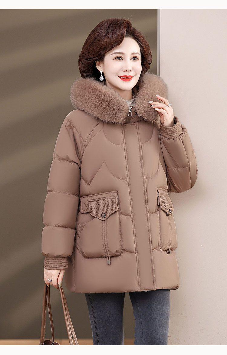 Product Introduction of Áo Khoác Mùa Đông, Dành Cho Phụ Nữ Trung Niên, Lót Lông Cừu, Dày Dặn, Áo Khoác Độn Bông, 40 Đến 50 Tuổi, Phong Cách Phương Tây, Áo Khoác Độn Bông Xuống Top Women Jacket 25