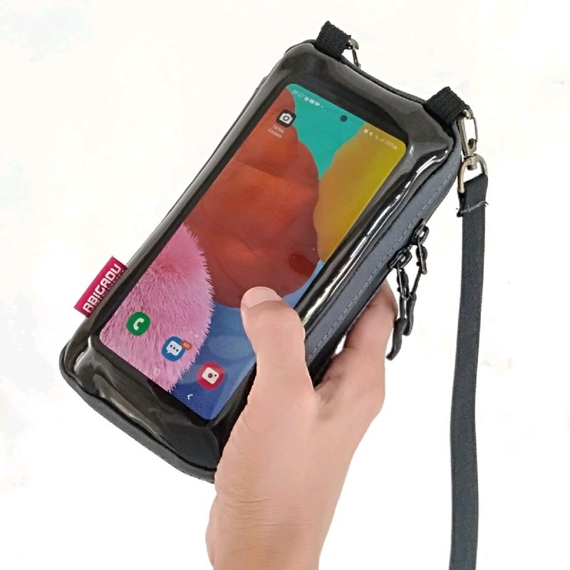 Cluth bag megan Abigadu tas hp anti air slingphone waterproof hitam sling pouch pria wanita tas selempang multi pungsi  kedap air pouch handphone phone bag Slingbag 1