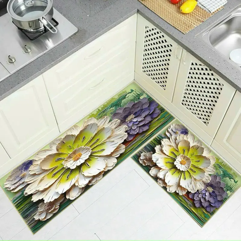Bộ thảm bếp cao su hàng nhập khẩu cao cấp thấm hút,chống trơn trượt(kt 40*60 cm và 40*120cn) 8