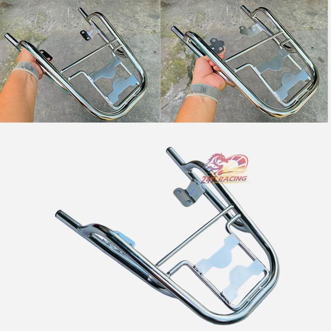 Cảng Sau 2 Tầng V2 INOX gắn xe máy Wave A100 RS100 WaveA110 S110 Blade RSX FULED