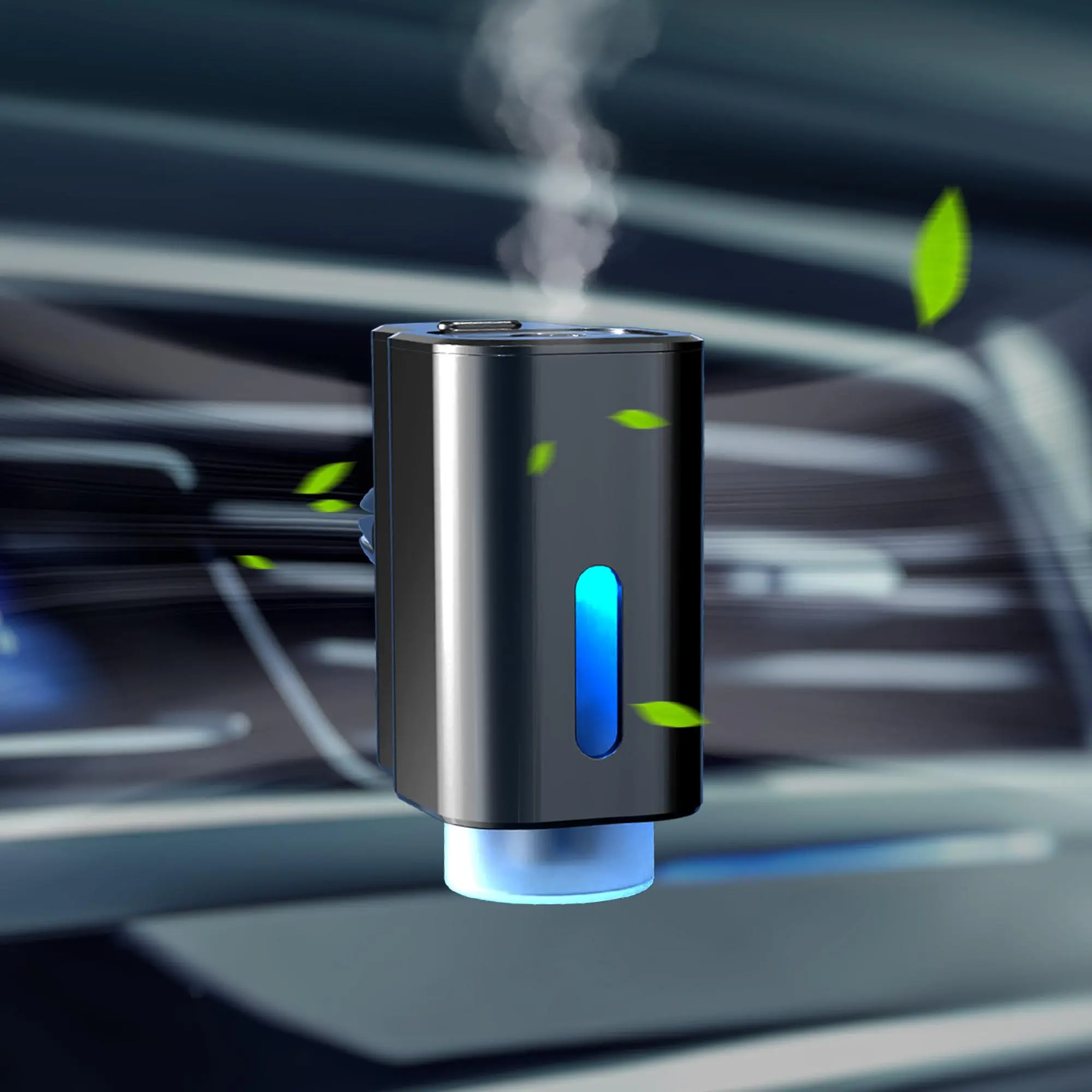 Smart Car Aromatherapy Engine Air Purifier, Rechargeable Car Air Outlet Aromatherapy with 3 x 10ML Essential Oil, Car Electrical Appliances