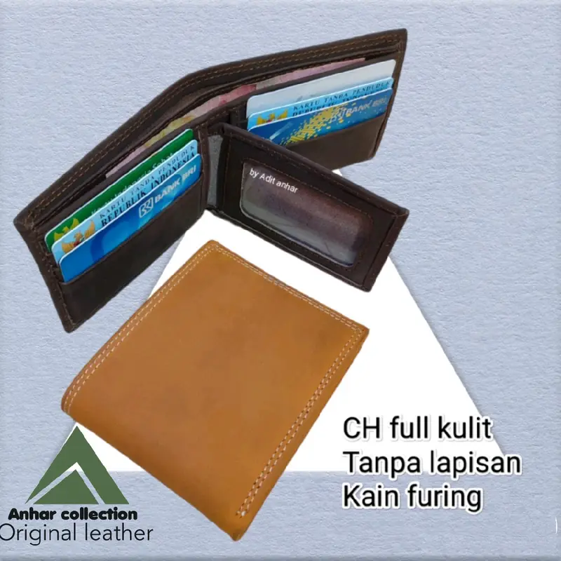 Dompet mini pas uang full kulit asli CH 0